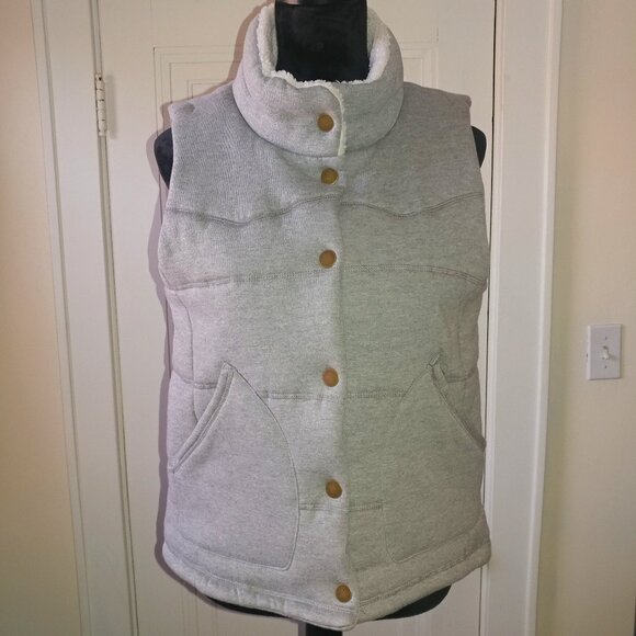 THREAD & SUPPLY: Gray Puffer Vest - Women's Size Large - Picture 1 of 8